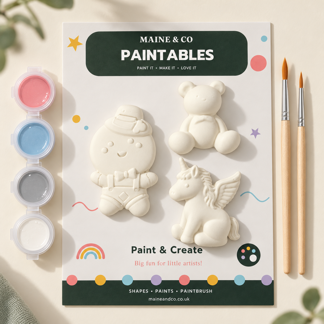 Festive Friends Paint & Create Kit | Maine & Co
